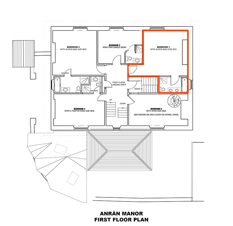 Manor Bedroom 1 plan